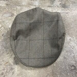 Vintage 90s Lake Of The Isles Irish Flat Cap Size Large Olive Tweed Ear Flap